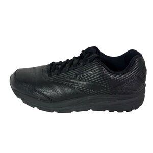Brooks Women's 10M‎ Walking Addiction Sneaker Shoes Black Leather EUC